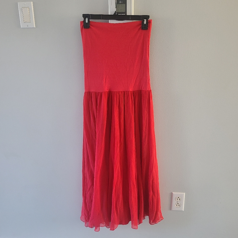 LAUREN VIDAL Elegant Red Women's Dress
